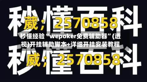 秒懂经验“wepoker免费辅助器	”(透视)开挂辅助脚本+详细开挂安装教程-第1张图片