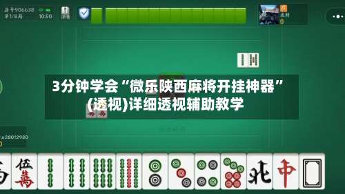 3分钟学会“微乐陕西麻将开挂神器	”(透视)详细透视辅助教学-第3张图片