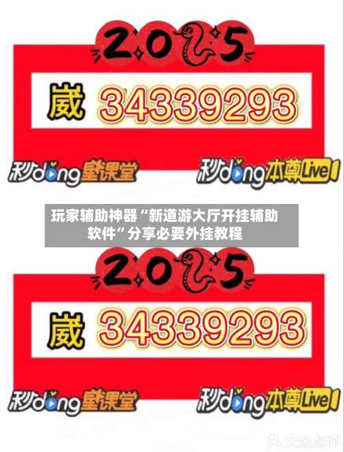 玩家辅助神器“新道游大厅开挂辅助软件	”分享必要外挂教程-第1张图片