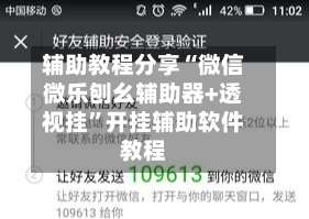 辅助教程分享“微信微乐刨幺辅助器+透视挂”开挂辅助软件教程-第1张图片