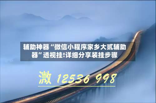 辅助神器“微信小程序家乡大贰辅助器”透视挂!详细分享装挂步骤-第1张图片