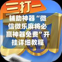辅助神器“微信微乐麻将必赢神器免费	”开挂详细教程-第3张图片