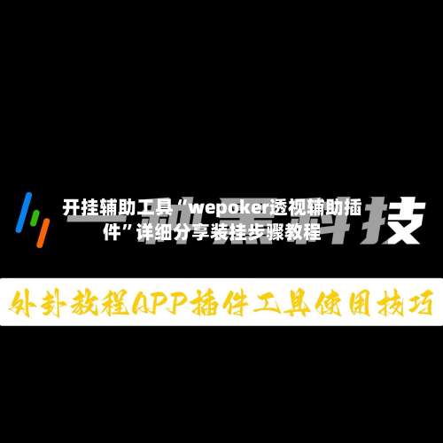 开挂辅助工具“wepoker透视辅助插件”详细分享装挂步骤教程-第1张图片