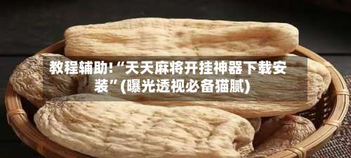 教程辅助!“天天麻将开挂神器下载安装”(曝光透视必备猫腻)-第1张图片