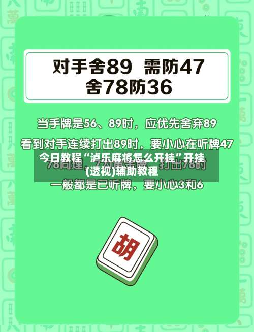 今日教程“泸乐麻将怎么开挂	”开挂(透视)辅助教程-第2张图片