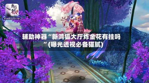 辅助神器“新鸿狐大厅炸金花有挂吗	”(曝光透视必备猫腻)-第2张图片