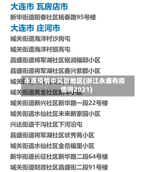 永康疫情中风险地区(浙江永康有疫情吗2021)-第1张图片