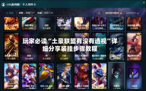 玩家必读“土豪联盟有没有透视	”详细分享装挂步骤教程-第2张图片