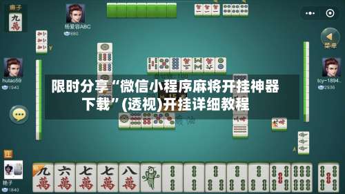 限时分享“微信小程序麻将开挂神器下载”(透视)开挂详细教程-第2张图片