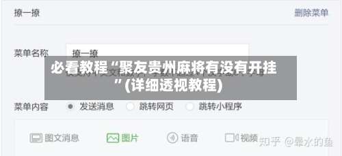 必看教程“聚友贵州麻将有没有开挂”(详细透视教程)-第2张图片