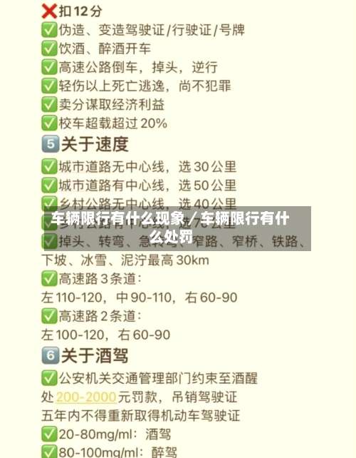 车辆限行有什么现象／车辆限行有什么处罚-第1张图片