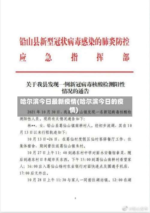 哈尔滨今日最新疫情(哈尔滨今日的疫情)-第2张图片