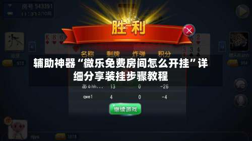 辅助神器“微乐免费房间怎么开挂”详细分享装挂步骤教程-第2张图片