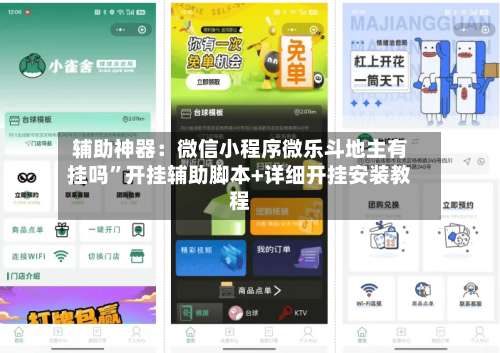 辅助神器：微信小程序微乐斗地主有挂吗	”开挂辅助脚本+详细开挂安装教程-第2张图片