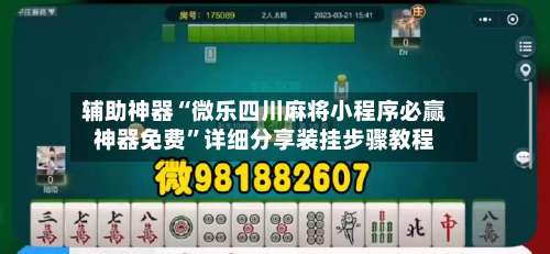 辅助神器“微乐四川麻将小程序必赢神器免费”详细分享装挂步骤教程-第3张图片