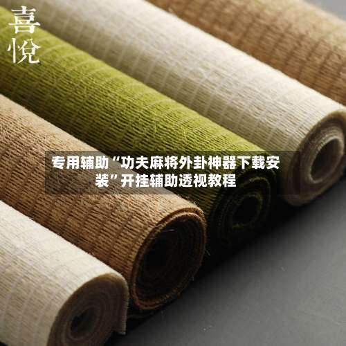 专用辅助“功夫麻将外卦神器下载安装”开挂辅助透视教程-第3张图片