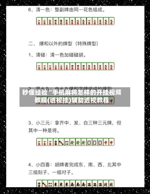 秒懂经验“手机麻将怎样的开挂视频教程(透视挂)辅助透视教程-第2张图片
