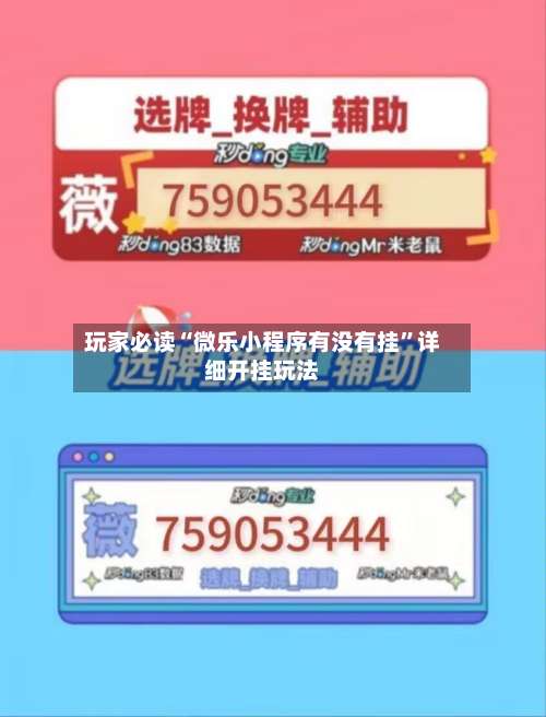 玩家必读“微乐小程序有没有挂”详细开挂玩法-第1张图片