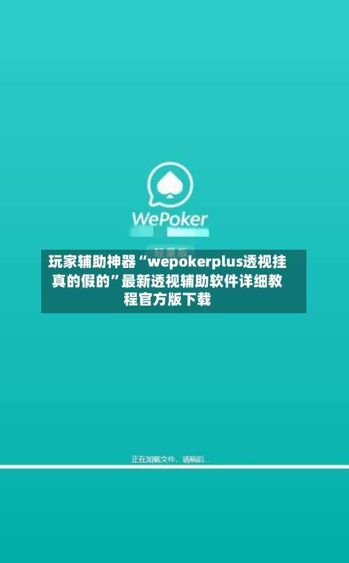 玩家辅助神器“wepokerplus透视挂真的假的”最新透视辅助软件详细教程官方版下载-第1张图片