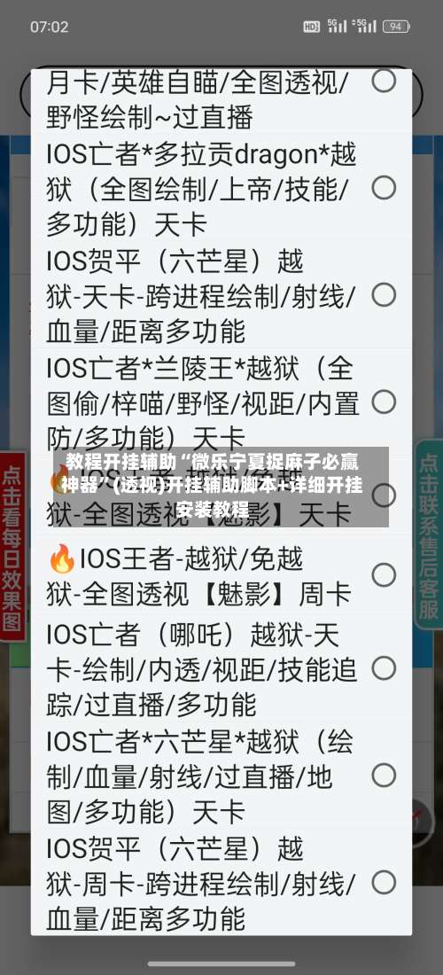 教程开挂辅助“微乐宁夏捉麻子必赢神器”(透视)开挂辅助脚本+详细开挂安装教程-第2张图片