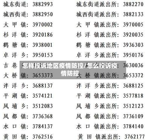 怎样投诉地区疫情防控/怎么投诉疫情防控-第2张图片