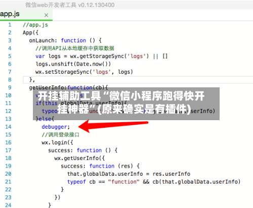 开挂辅助工具“微信小程序跑得快开挂神器”(原来确实是有插件)-第3张图片
