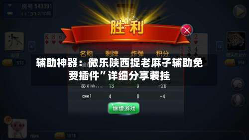 辅助神器：微乐陕西捉老麻子辅助免费插件”详细分享装挂-第1张图片