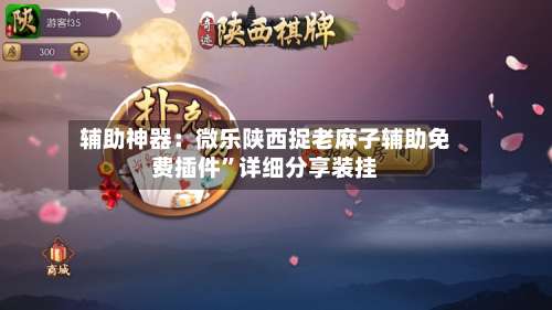 辅助神器：微乐陕西捉老麻子辅助免费插件”详细分享装挂-第3张图片