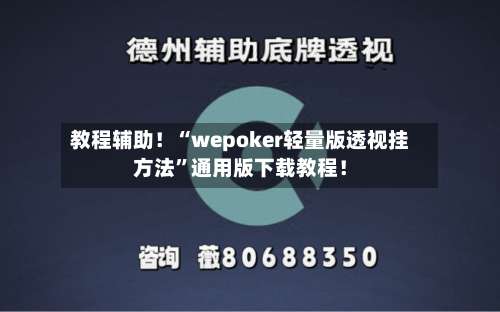 教程辅助！“wepoker轻量版透视挂方法”通用版下载教程！-第1张图片