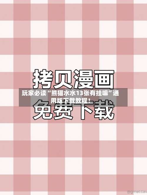 玩家必读“熊猫水水13张有挂嘛	”通用版下载教程！-第1张图片