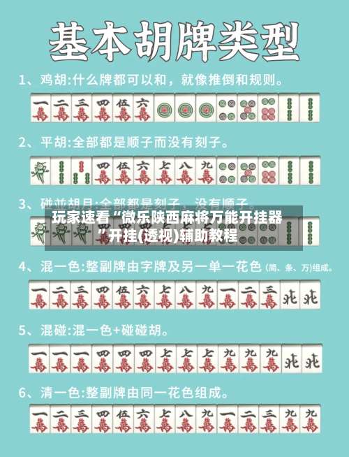 玩家速看“微乐陕西麻将万能开挂器	”开挂(透视)辅助教程-第2张图片