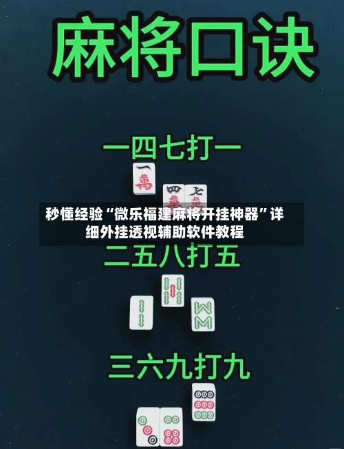 秒懂经验“微乐福建麻将开挂神器”详细外挂透视辅助软件教程-第1张图片
