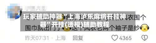 玩家辅助神器“上海泸乐麻将开挂神器	”开挂(透视)辅助教程-第1张图片