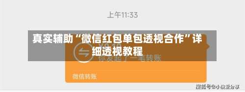 真实辅助“微信红包单包透视合作	”详细透视教程-第1张图片