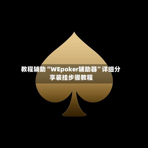 教程辅助“WEpoker辅助器	”详细分享装挂步骤教程-第1张图片
