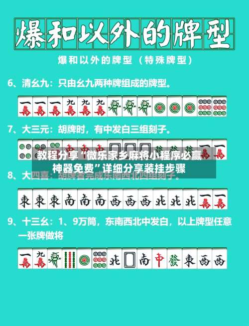 教程分享“微乐家乡麻将小程序必赢神器免费	”详细分享装挂步骤-第1张图片