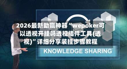 2026最新助赢神器“wepoker可以透视开挂吗透视插件工具(透视)	”详细分享装挂步骤教程-第2张图片