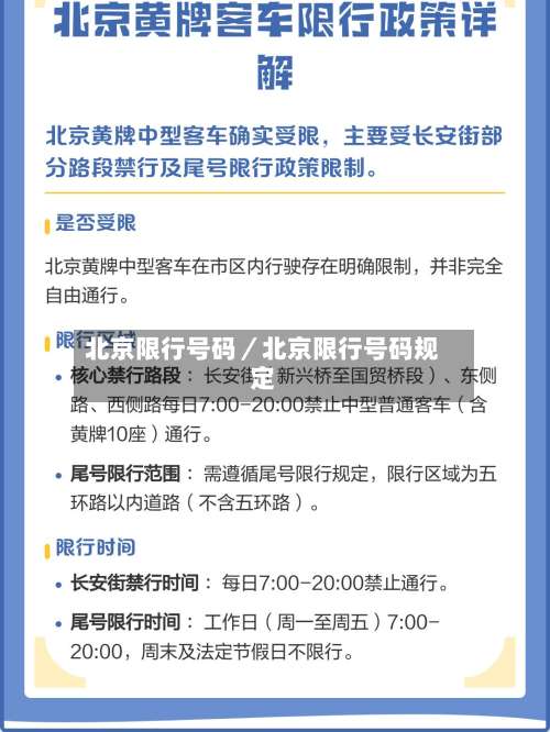 北京限行号码／北京限行号码规定-第2张图片