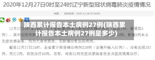 陕西累计报告本土病例27例(陕西累计报告本土病例27例是多少)-第2张图片