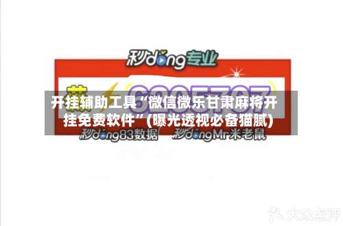 开挂辅助工具“微信微乐甘肃麻将开挂免费软件”(曝光透视必备猫腻)-第1张图片