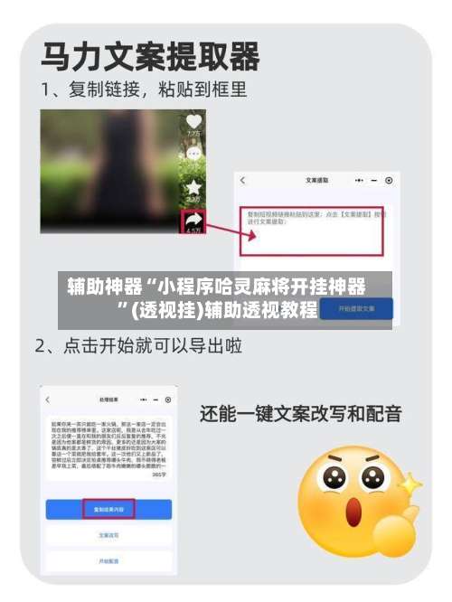 辅助神器“小程序哈灵麻将开挂神器”(透视挂)辅助透视教程-第1张图片