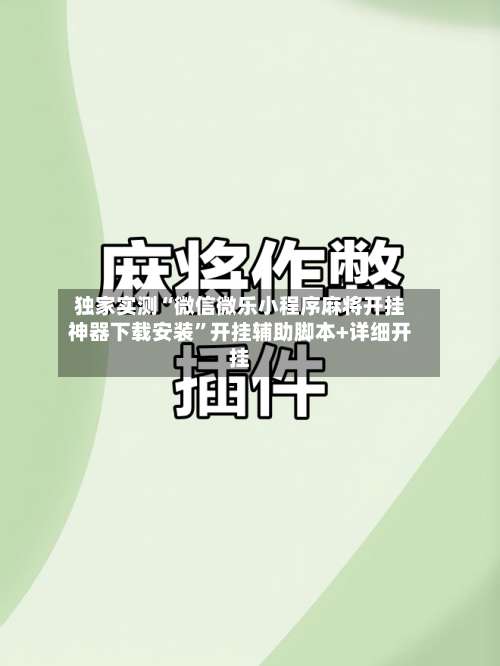 独家实测“微信微乐小程序麻将开挂神器下载安装	”开挂辅助脚本+详细开挂-第3张图片