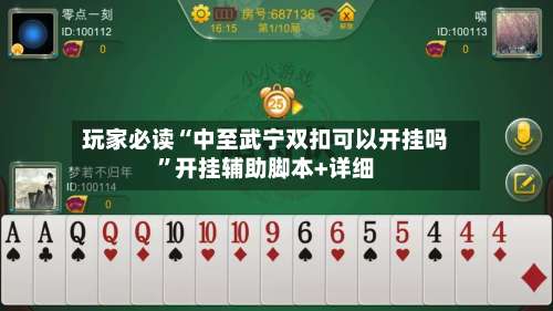 玩家必读“中至武宁双扣可以开挂吗”开挂辅助脚本+详细-第1张图片