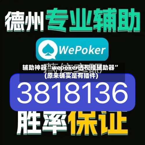辅助神器“wepoker透视挂辅助器”(原来确实是有插件)-第2张图片