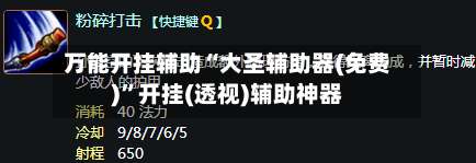 万能开挂辅助“大圣辅助器(免费)”开挂(透视)辅助神器-第1张图片