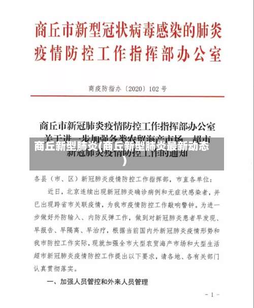 商丘新型肺炎(商丘新型肺炎最新动态)-第1张图片