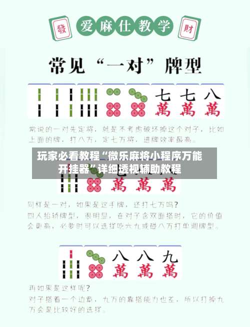 玩家必看教程“微乐麻将小程序万能开挂器	”详细透视辅助教程-第2张图片