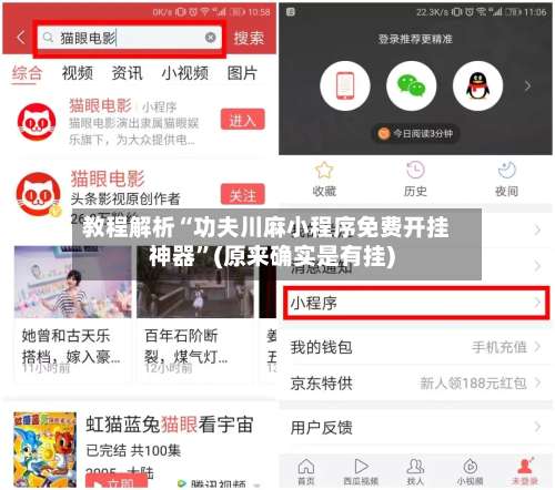 教程解析“功夫川麻小程序免费开挂神器”(原来确实是有挂)-第1张图片