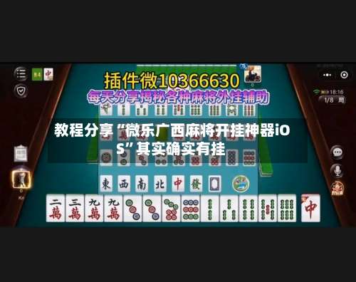 教程分享“微乐广西麻将开挂神器iOS”其实确实有挂-第1张图片