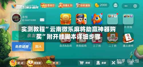 实测教程”云南微乐麻将助赢神器购买	”附开挂脚本详细步骤-第3张图片